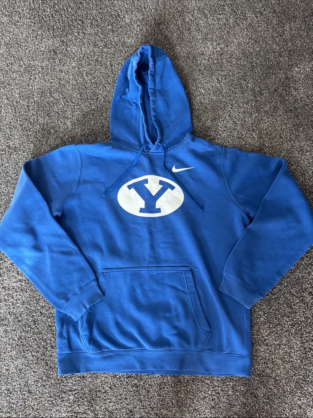Nike BYU Blue Hooded Sweatshirt- Size Medium